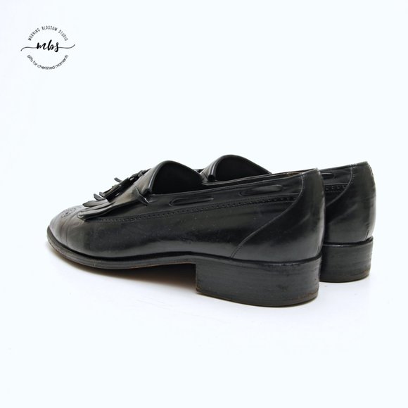 Bruno Magli Vernon Leather Tassel Loafers in Black - Picture 5 of 14